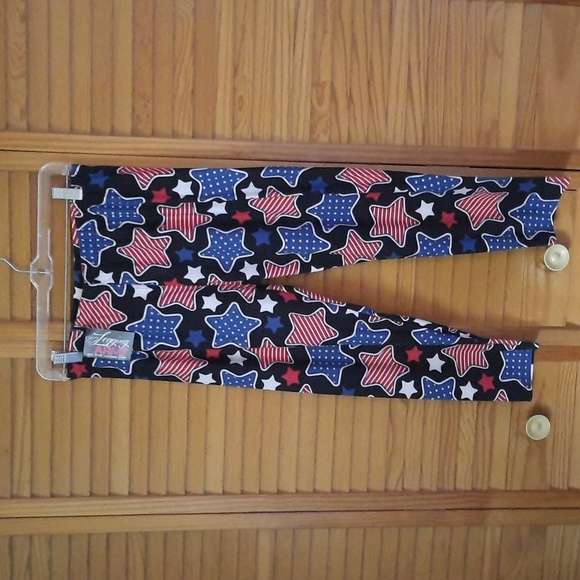 Legging Army Pants - Legging Army NWT Patriotic Stars and Stripes Capri Leggings Plus Size 14-20